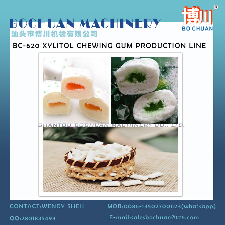 XYLITOL CHEWING GUM MAKING MACHINE CANDY LINE BUBBLE GUM MACHINERY