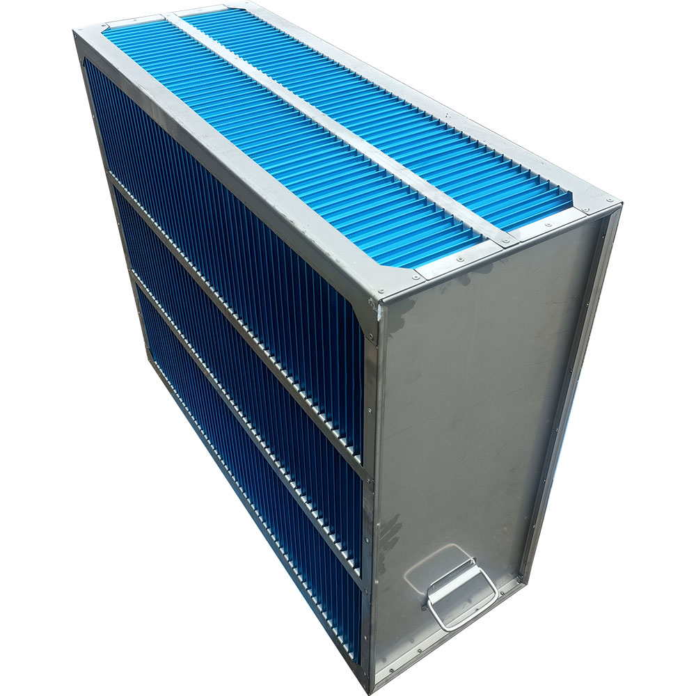 cross flow hydrophilic aluminum plate air to air heat recovery exchanger core