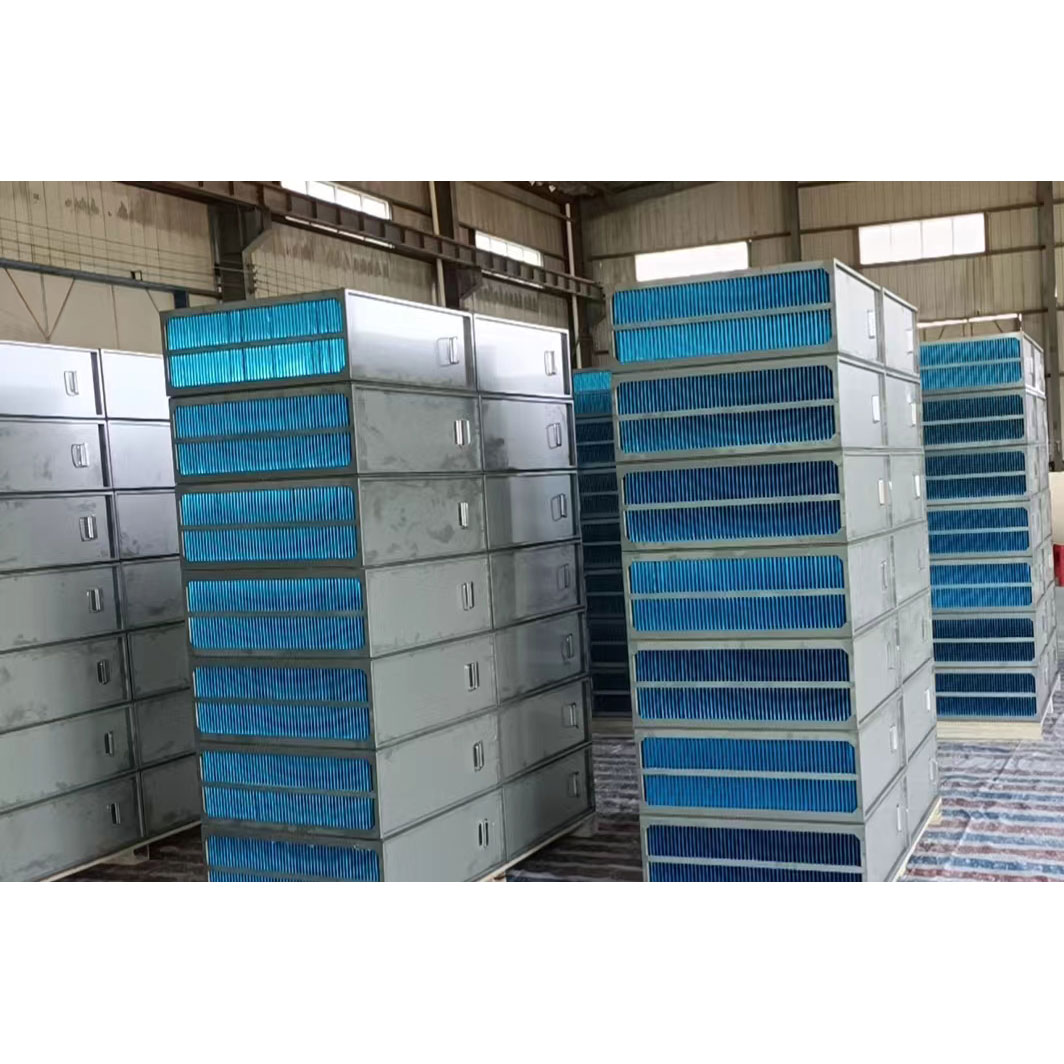 cross flow hydrophilic aluminum plate air to air heat recovery exchanger core