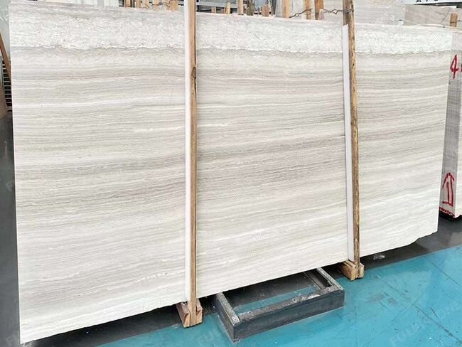 White Wood Marble Slabs