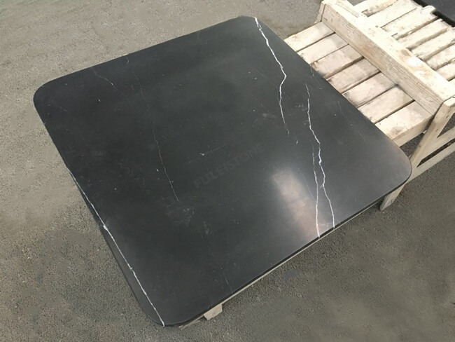 Honed Nero Marquina Marble Table Tops