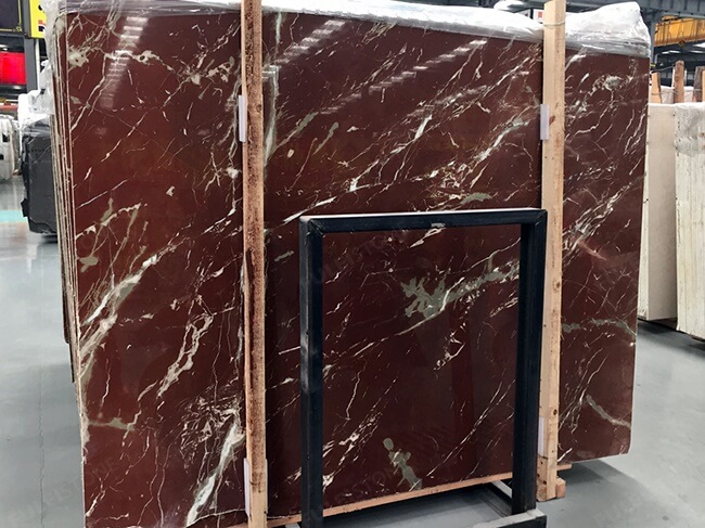 polished rosso alicante marble slabs (2)