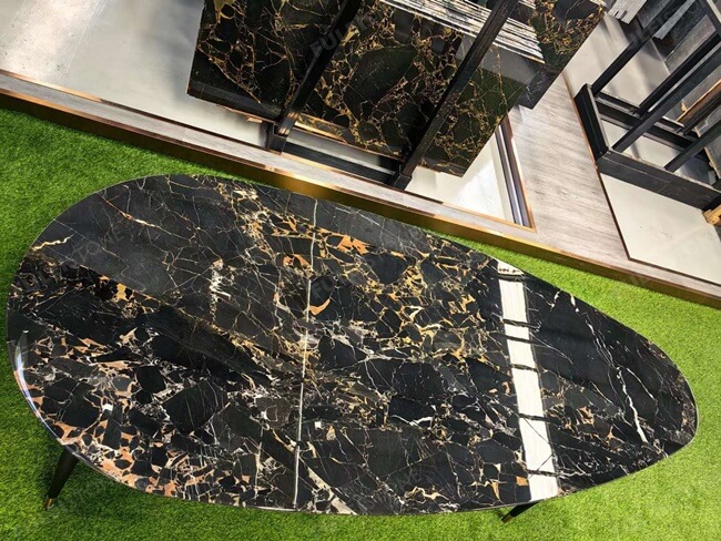 Athens Portoro Marble Table Tops