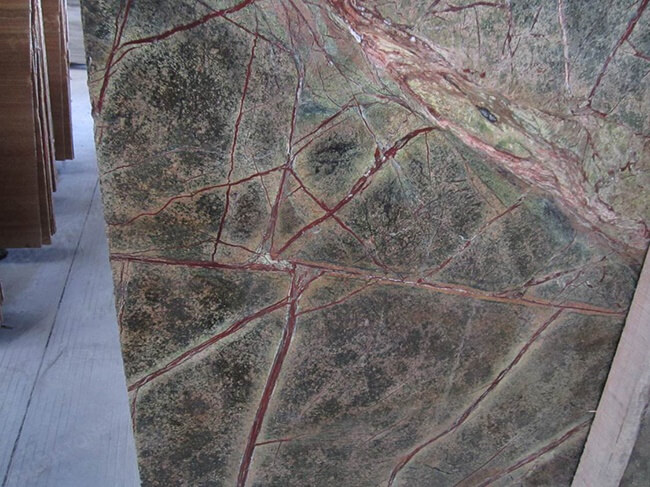 polished rainforest green marble slabs (3)