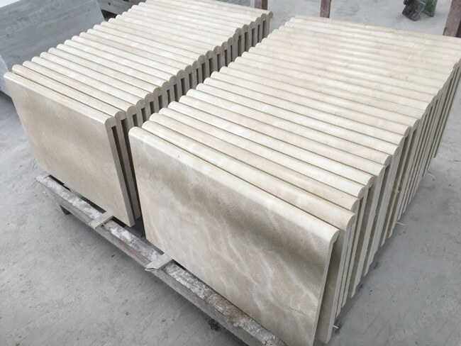 Crema Marfil Marble for Stairs