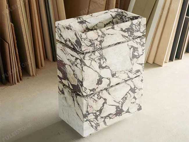 Calacatta Viola Marble Nightstand