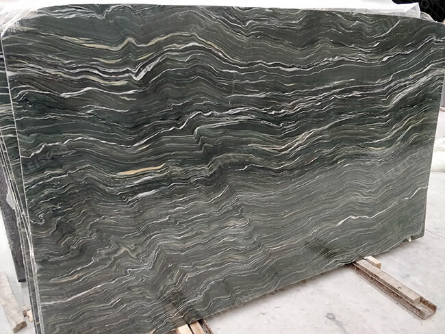 Natural Polished Dark River Green Marble Slabs for Wholesalers