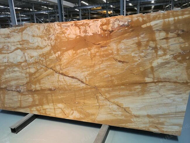 Natural Polished Giallo Siena Marble Slabs