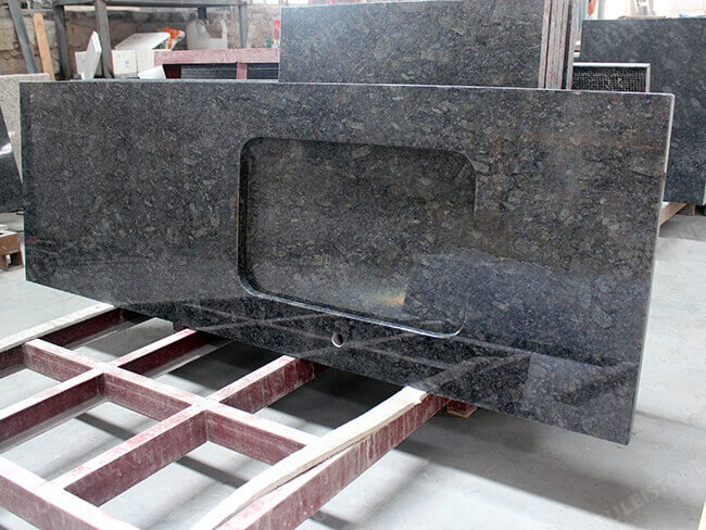 Project Polished Butterfly Blue Granite Countertops for Kitchen