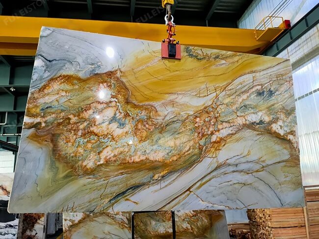 Cloud Yellow Quartzite Slabs