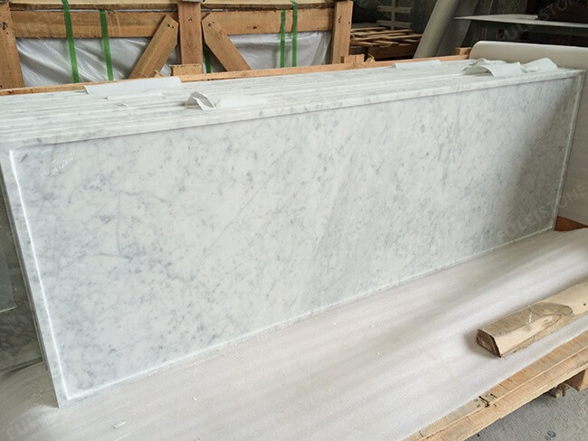 Customized Carving Bianco Carrara Marble Base Board for Penjing