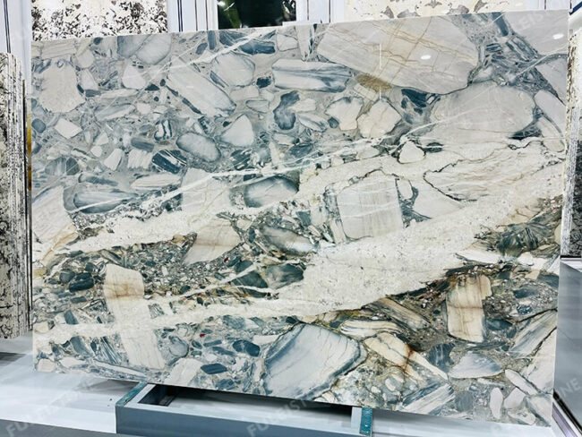 tectonic breccia quartzite slab