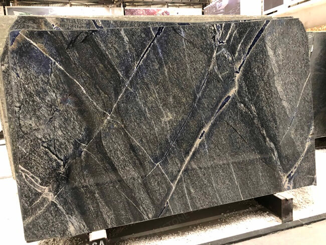 Natural Polished Venice Blue Quartzite slab for interior decoration (4)