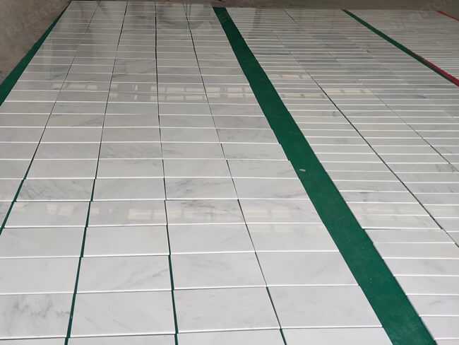 Oriental White Marble Tiles Dry Laying (1)