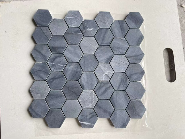 12&#8243;x12&#8243; of Elegant Grey Marble Mosaic Tiles