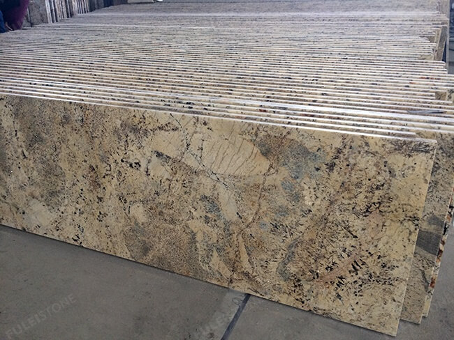 Hot Salel Prefab Polished Golden Milk Granite Kitchen Countertops