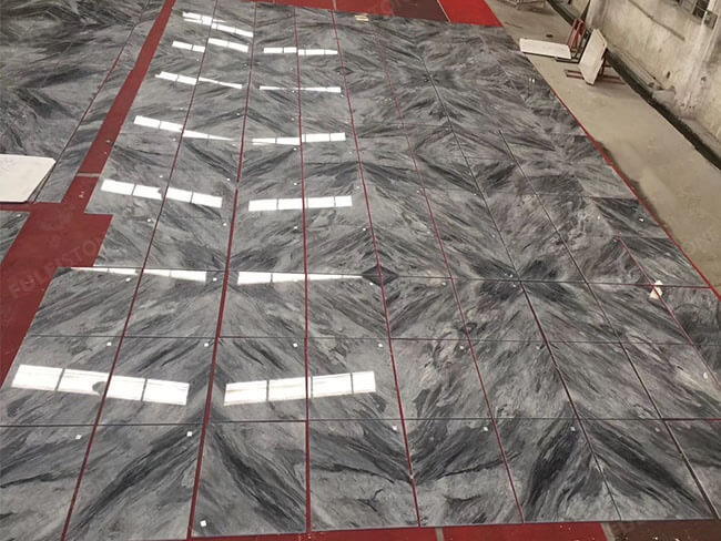 Bookmatched Seine Grey Marble Slab for Cut-to-size