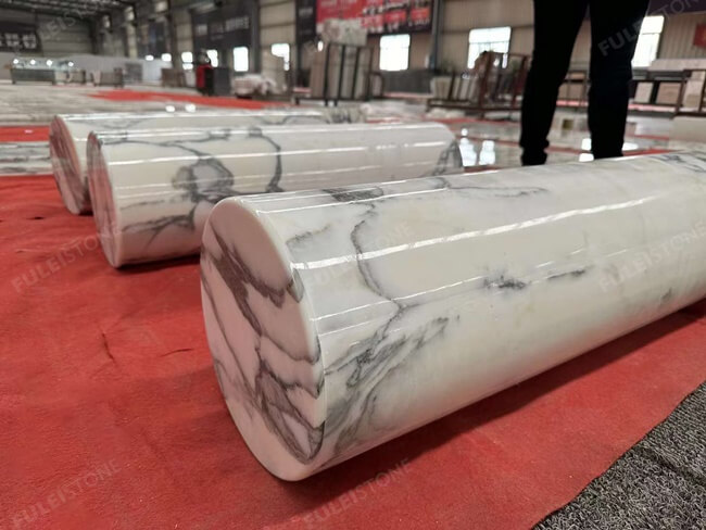 Arabescato Marble Column Stone