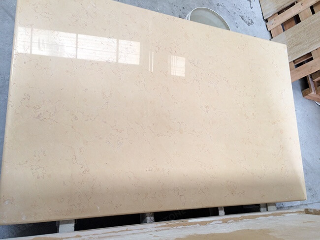 Polished Antique Beige Marble Table Tops