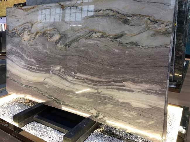 Luxury Bookmatched Purple Quartzite Slab