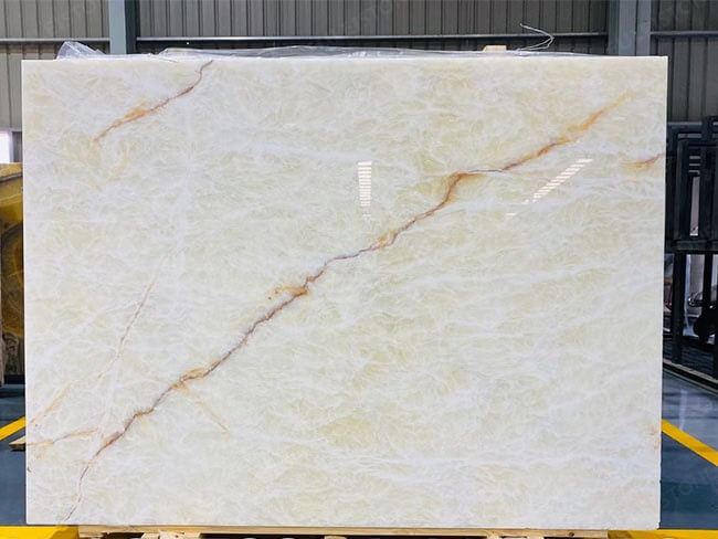 Bookmathced Natural White Onyx Slabs