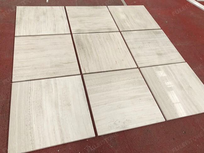 White Wood Marble Tiles 24&#215;24 Inches