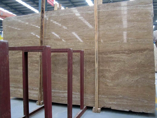 Good Price Polished Noche Coffee Brown Travertine Slabs