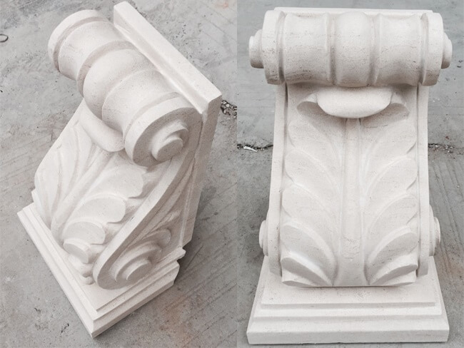 Moca Cream Limestone Corinthian Sculpture (1)