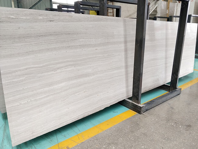 High Quality Polished White Wood Marble Slabs