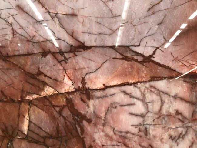 Polished Cosmopolitan pink quartzite slab (2)