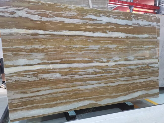 Golden Wood Marble Slab