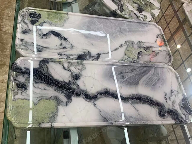 Ice Jade Marble Tea Tray