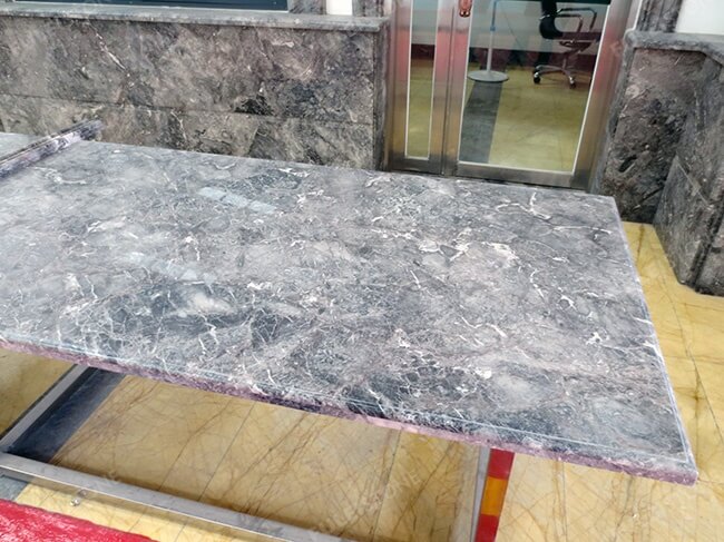 polished romantic grey marble table top (1)