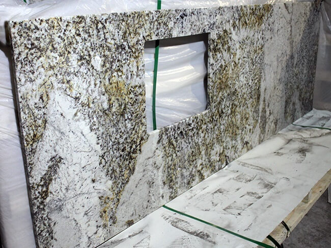 Customized Polished Eternal White Granite Kitchen Countertops