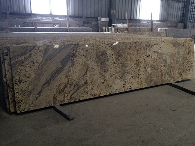 prefab polished golden milk granite countertops (1)