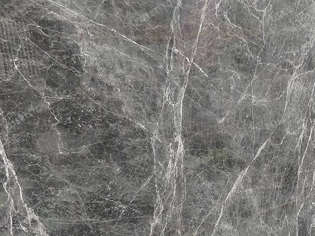 close up of polished grey emperador marble slabs