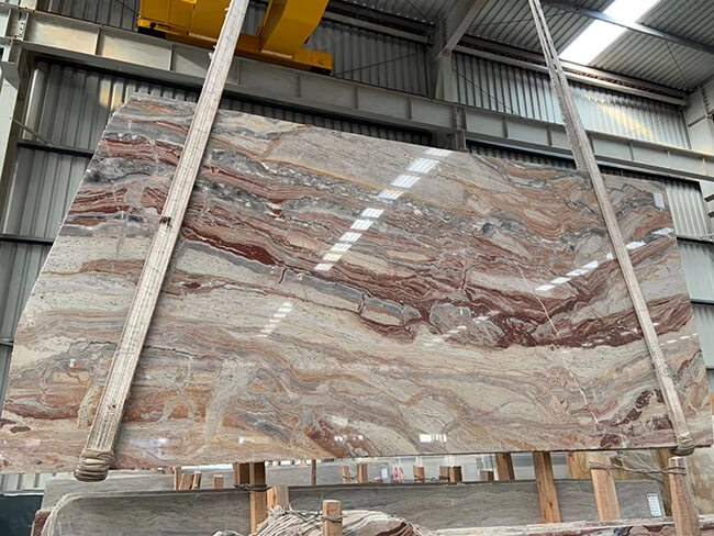 High Quality Polished Monica Red Marble Slabs