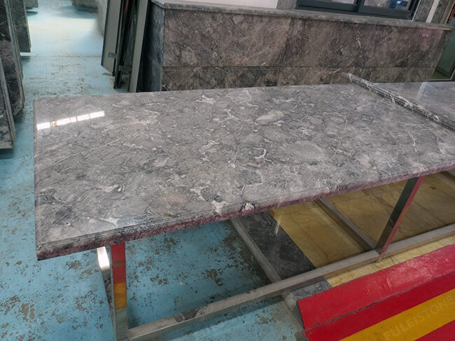 polished romantic grey marble table top (3)