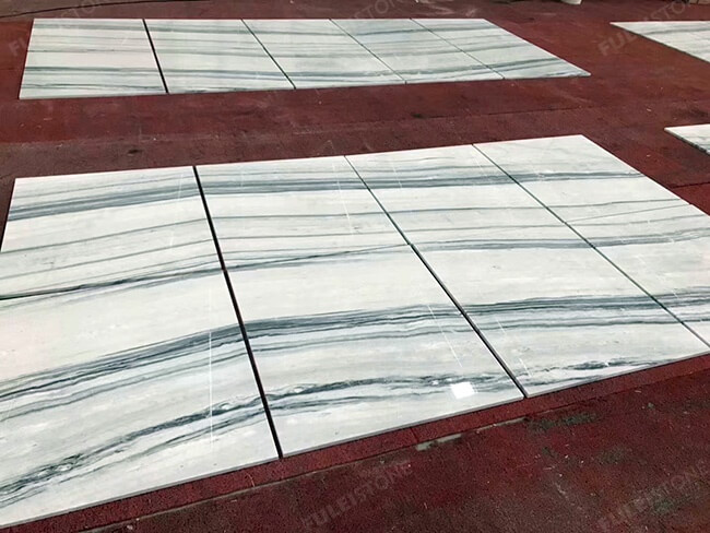 Beautiful Polished Snow Wood Marble Flooring Tiles