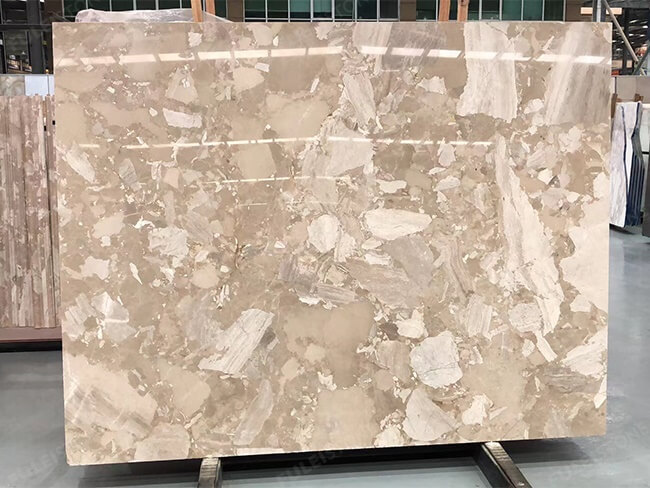 Bookmatched Natural Oyster Yellow Marble Slabs