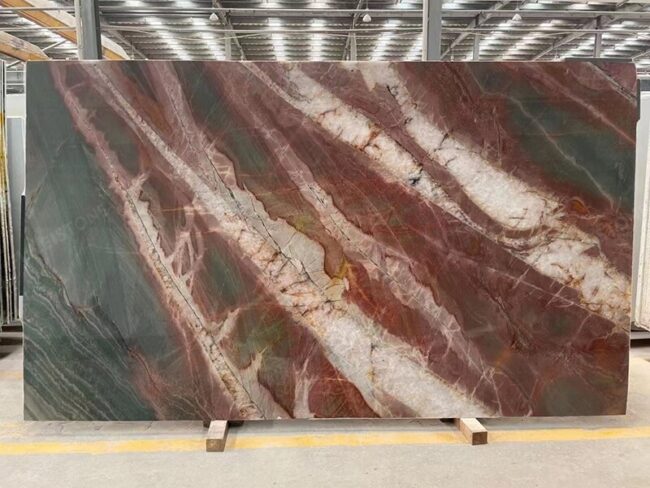 Ruby Crystal Quartzite Slabs