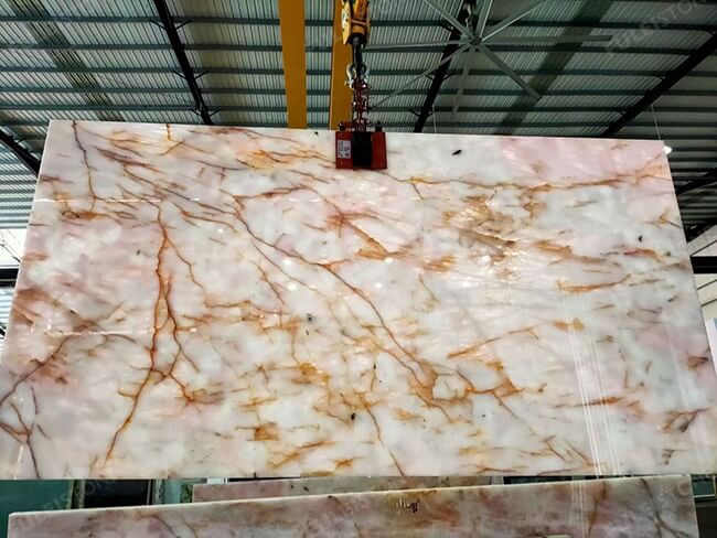 Cristallo Pink Quartzite Slabs