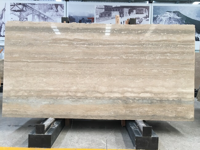 Italian Polished Silver Travertine Slabs