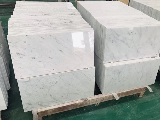 1cm Thickness White Carrara Marble Tiles 12&#8221;x24&#8221;