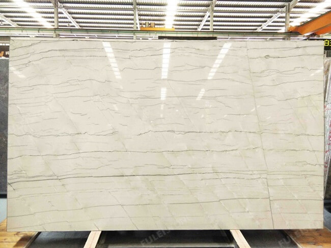 Macabus White Quartzite Slabs for Kitchen Countertops