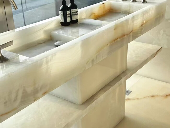 White Onyx Vanity Tops