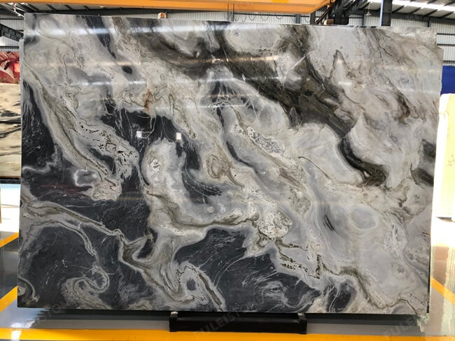 Good Hardness Natural Black Ink Marble Slab for Wholesalers