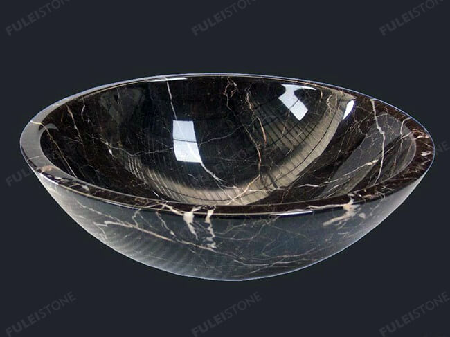 polished china laurent brown marble sink