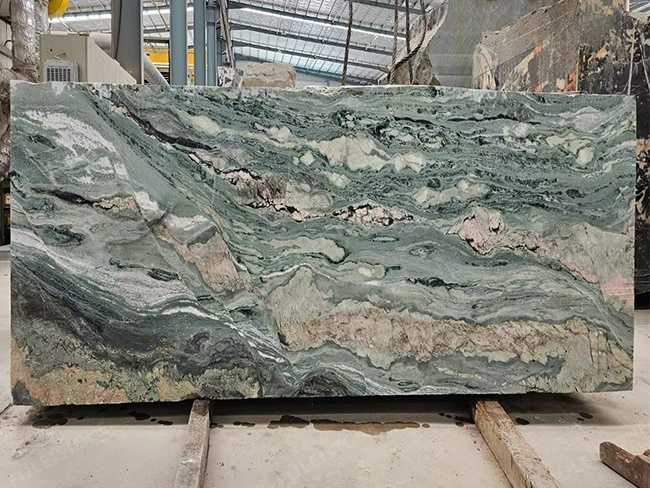 Misty Green Marble Slab