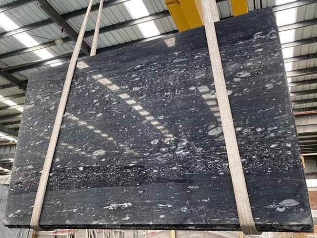 Natural Polished Ocean Black Marble Slab